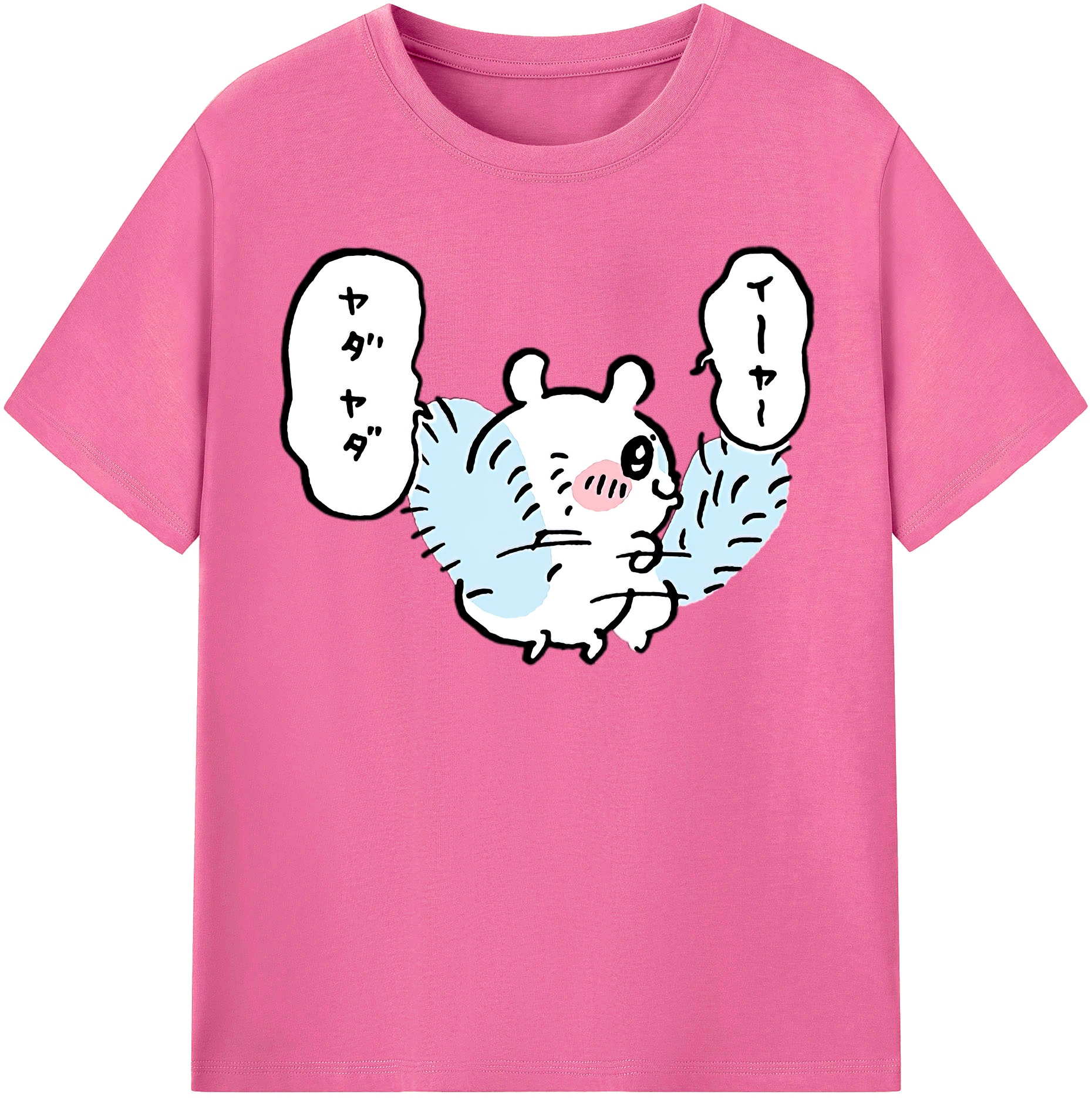（画像用） ちいかわ モモンガ Chii-kawa Momonga レディースカジュアルプリントTシャツ（綿100％）